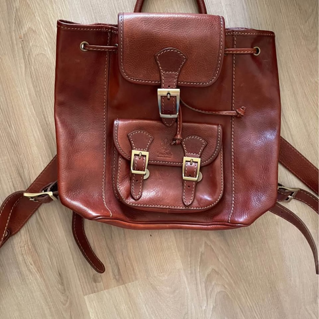 Vera Pelle Italian Leather Backpack Bag From Venice